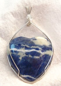 Double sided Sodalite heart jewelry
