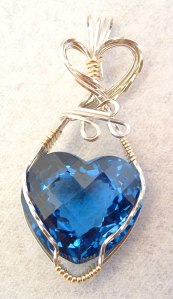 Blue Topaz heart jewelry
